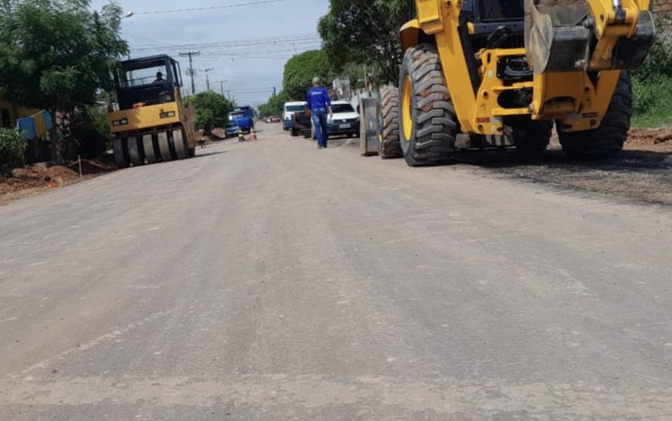Avenida Alvorada avança para 35% das obras de pavimentação 