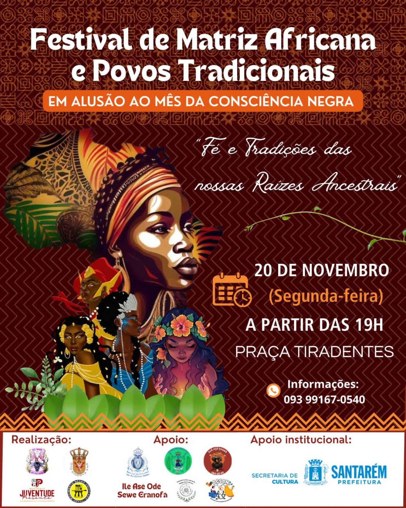No Dia da Consciência Negra, I Festival de Matriz Africana e Povos Tradicionais de Santarém enaltece cultura afro-brasileira
