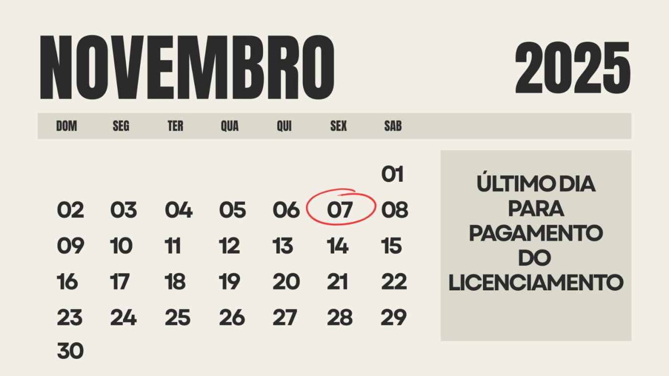 Imagem de SMT reforça prazo final para licenciamento de veículos com placas terminadas em 40, 50 e 60