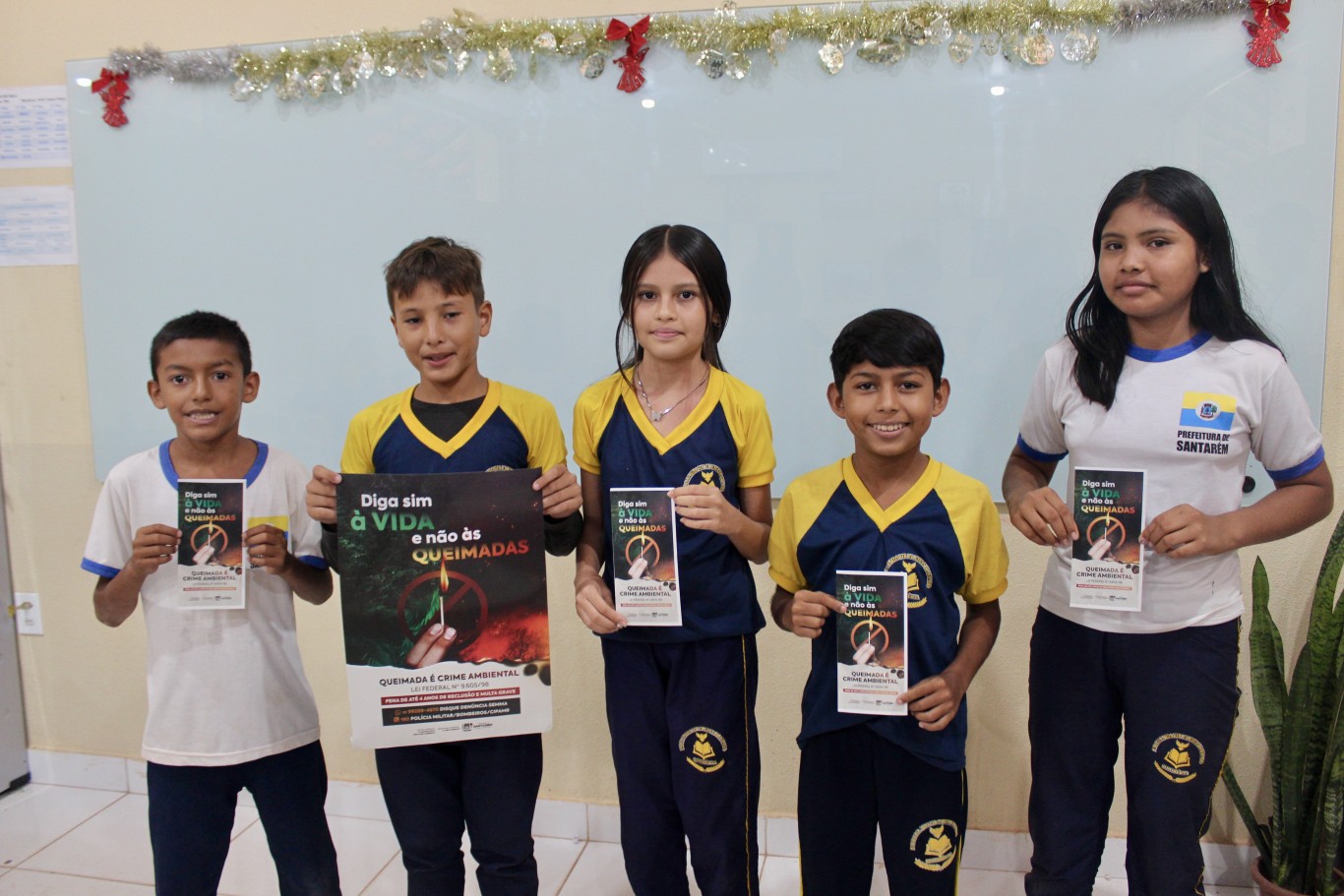 Prefeitura de Santarém segue com campanha de prevenção e combate às queimadas em escolas municipais