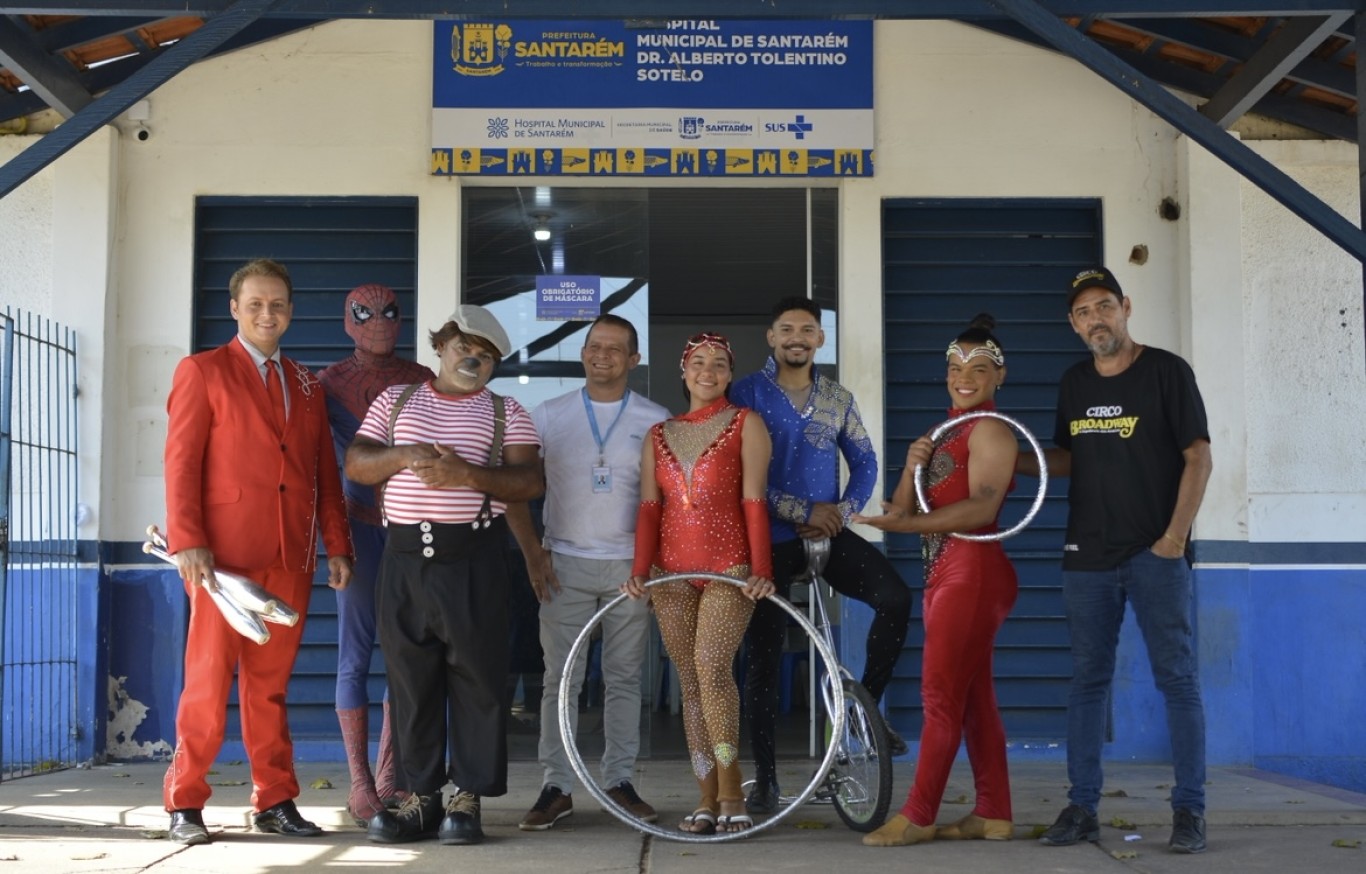 Imagem de Clínica pediátrica do HMS recebe espetáculo do circo em alusão ao Dia das Crianças
