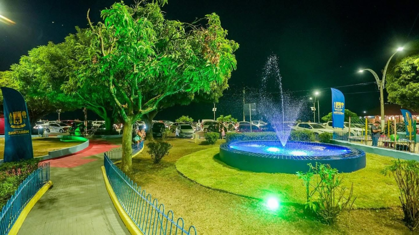 Imagem de Revitalizações em praças transformam Santarém em uma cidade mais segura, bonita e iluminada