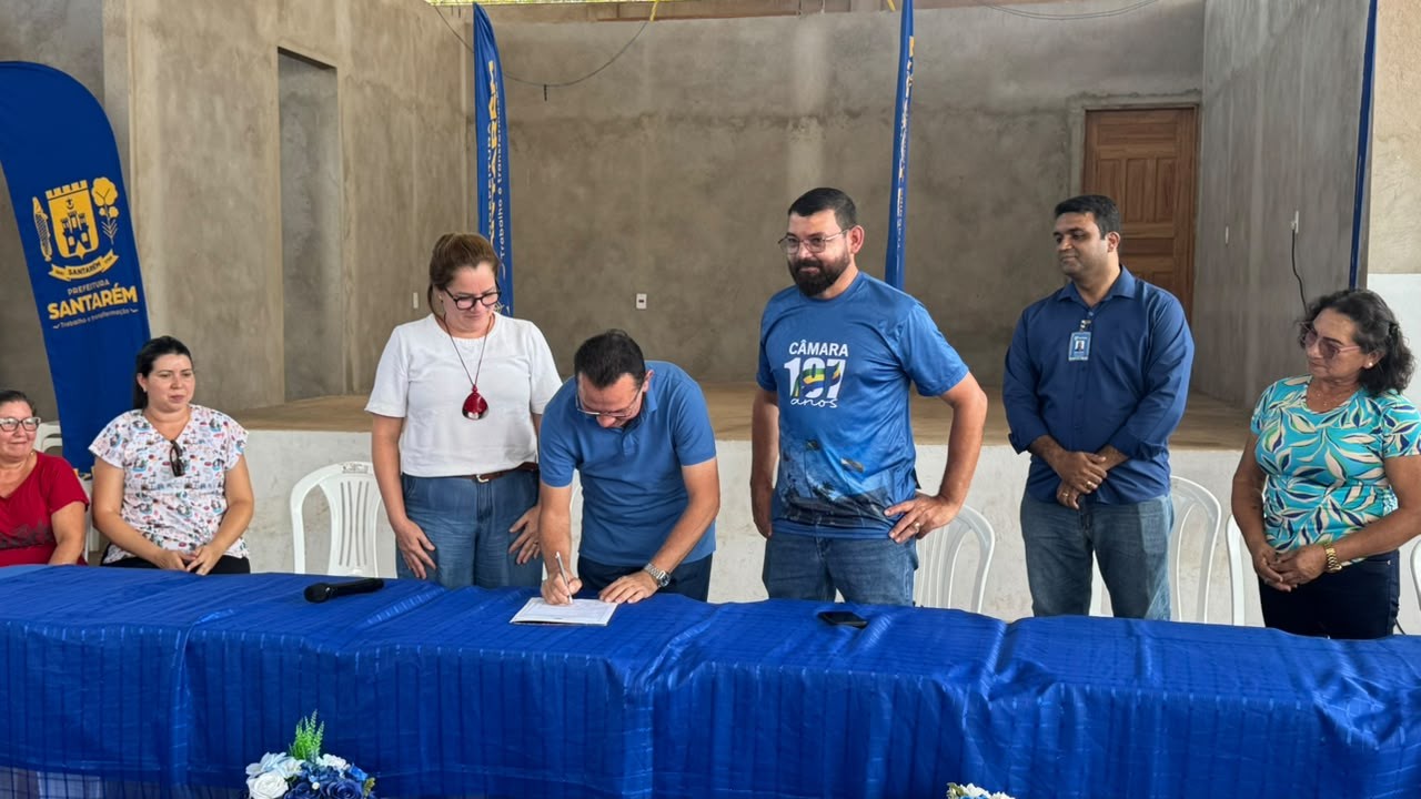 Imagem da notícia: Santarém Mirim recebe ordem de serviço para construção de nova Unidade Básica de Saúde