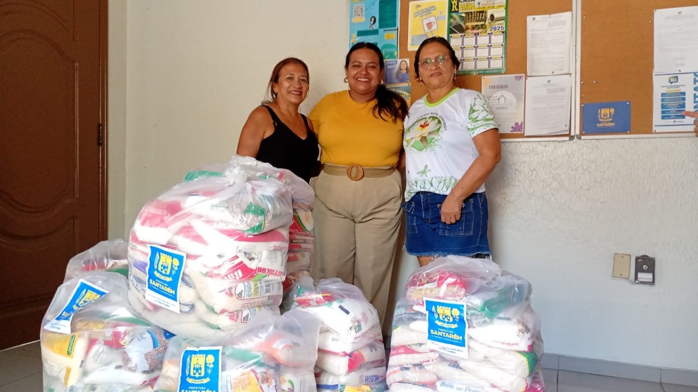 Doações do Festival Folclórico garantem cestas básicas para entidades sociais em Santarém